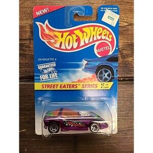 Vintage NOS NEW  Hot Wheels 1995 Silhouette II Purple #413 Street Eaters 1/64